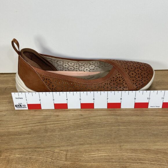 JBU Women 9.5 Emma Comfortable Casual Slip-On Ballet Flat Brown JBU by Jambu - Picture 10 of 11